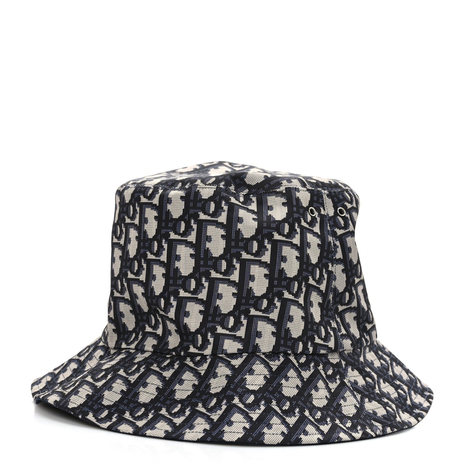 Christian Dior Oblique Reversible Teddy-D Brim Bucket Hat 59 Blue 1 of 10