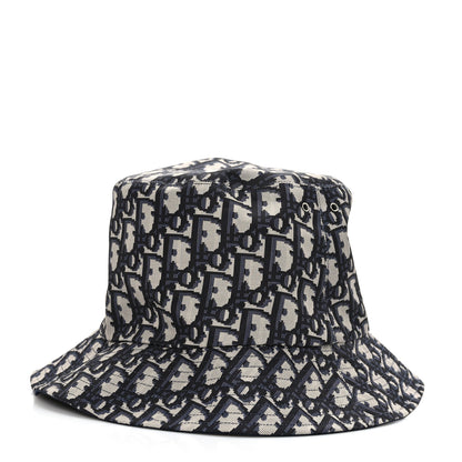 Christian Dior Oblique Reversible Teddy-D Brim Bucket Hat 59 Blue 1 of 10