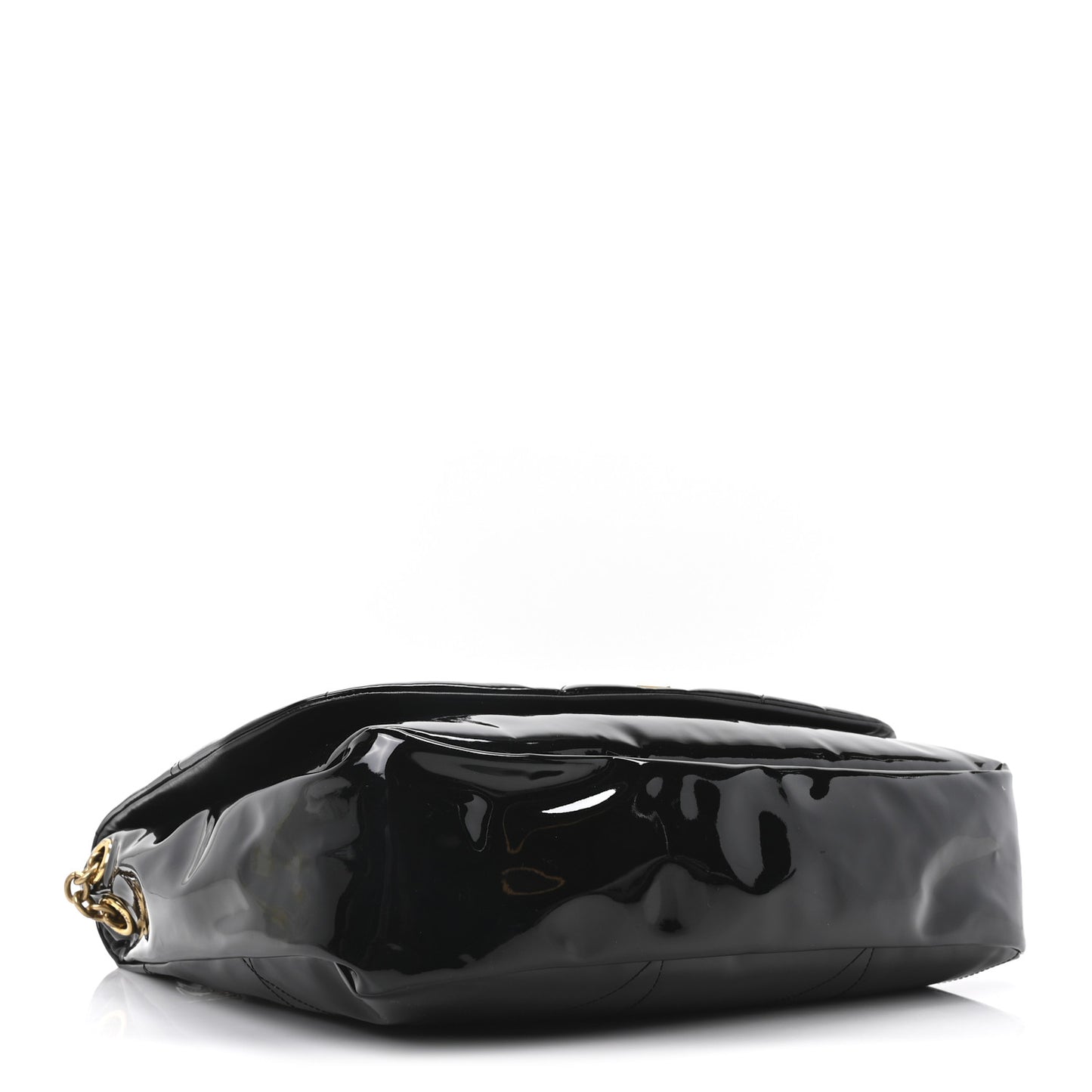 Patent Matelasse Monogram Large Jamie 4.3 Black