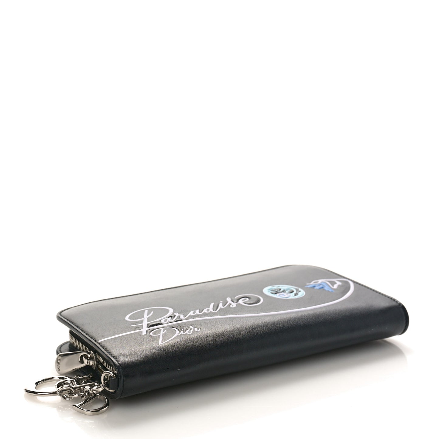 Calfskin Paradise Diorissimo Voyageur Wallet Black