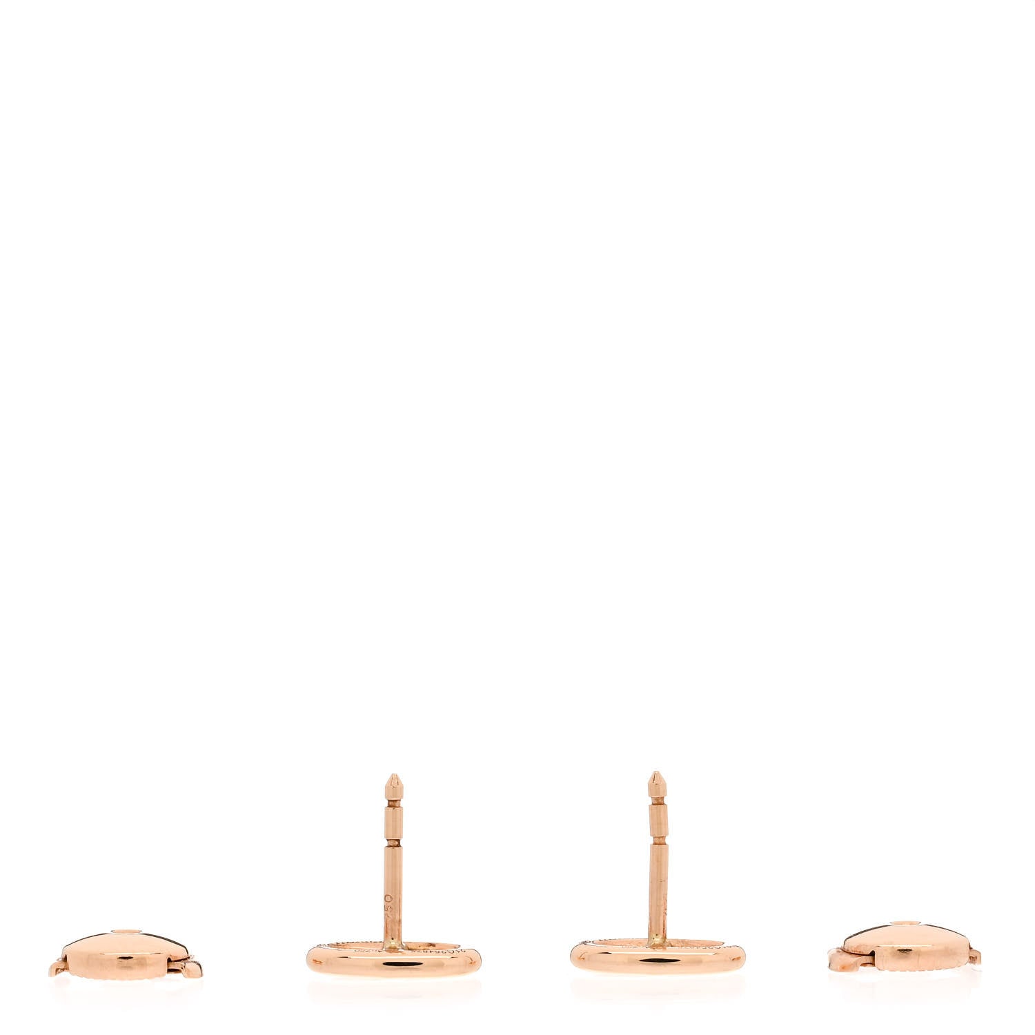 Hermes 18K Rose Gold TPM Farandole Stud Earrings 3 of 4