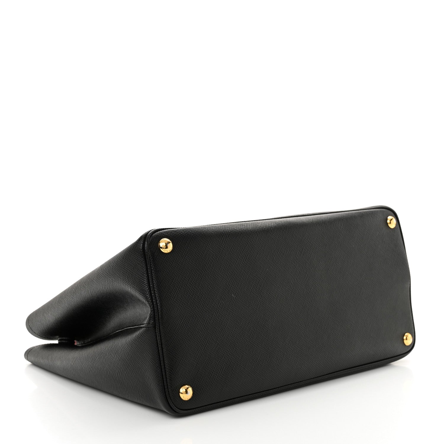 Prada Saffiano Cuir Medium Double Bag Black Fuoco 4 of 13
