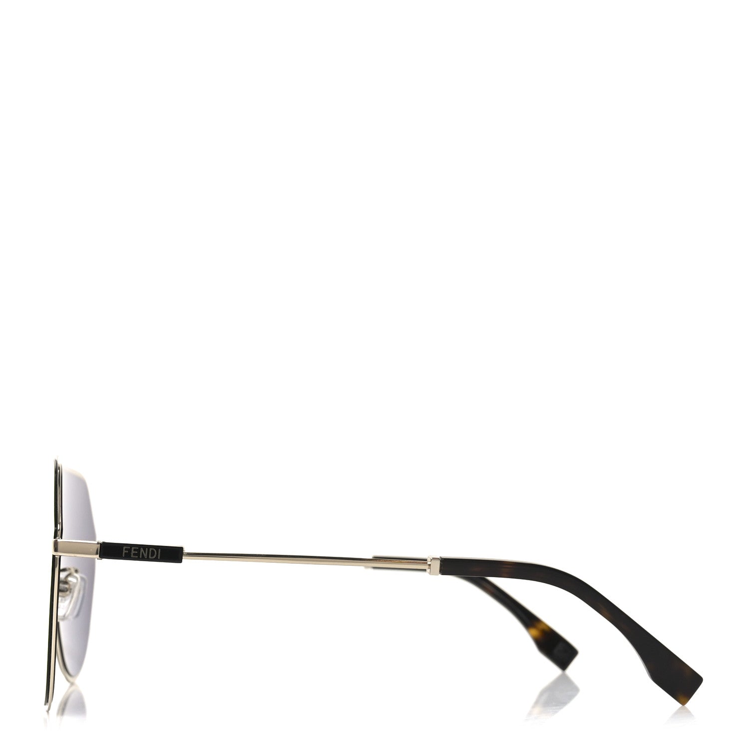 Fendi Metal Aviator Sunglasses FE40080U Gold 3 of 8