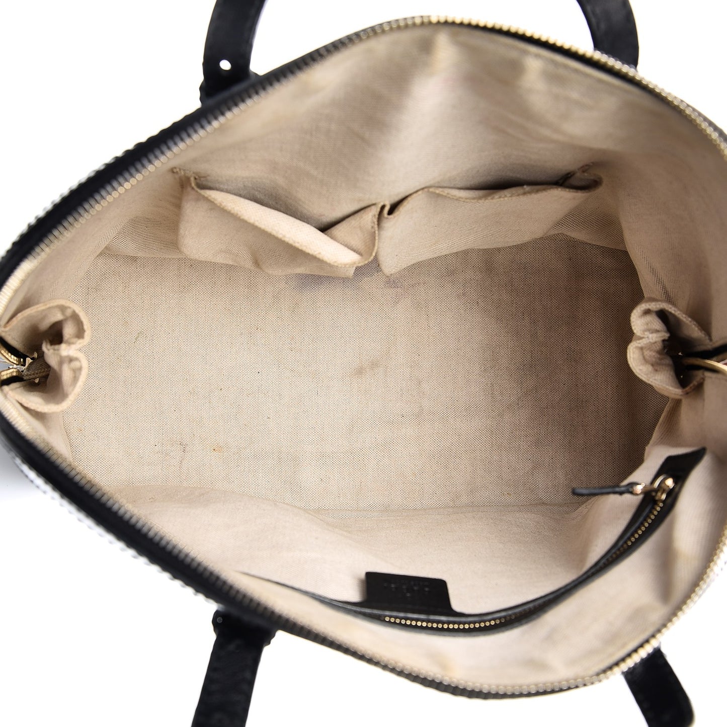 Patent Microguccissima Large Nice Top Handle Dome Bag Black
