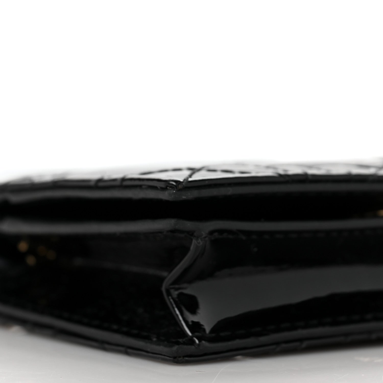 Christian Dior Patent Cannage Mini Lady Dior Wallet Black 7 of 9
