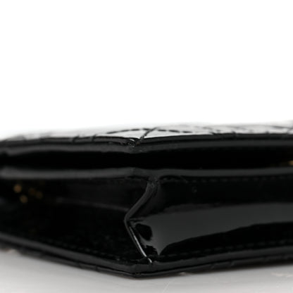 Christian Dior Patent Cannage Mini Lady Dior Wallet Black 7 of 9