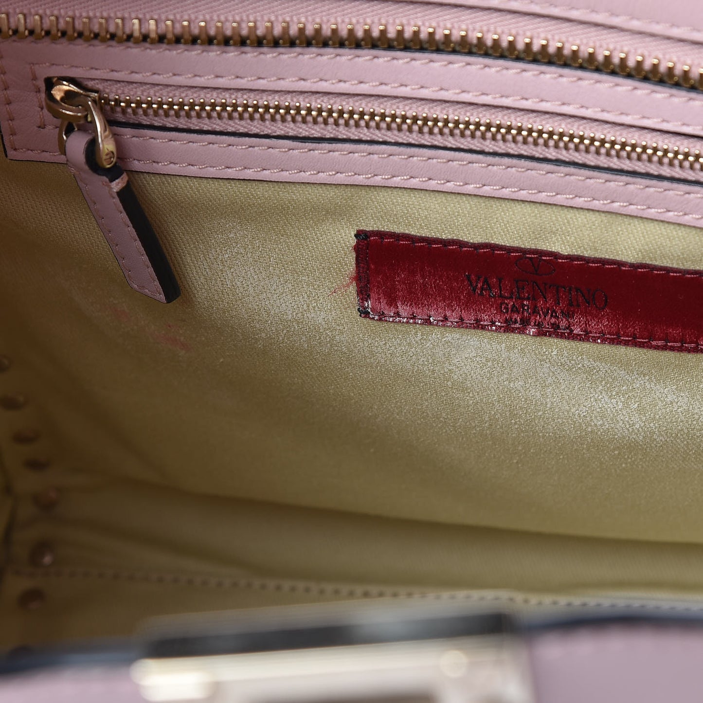 Vitello Rockstud Double Handle Tote Water Rose