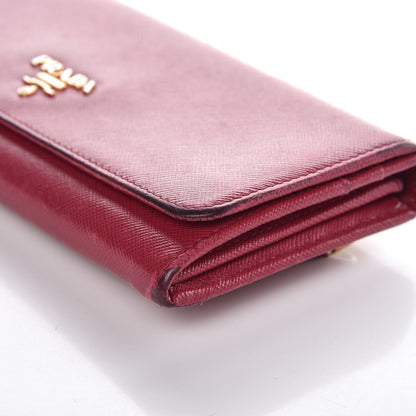Prada Saffiano Metal Wallet Ibisco 14 of 19