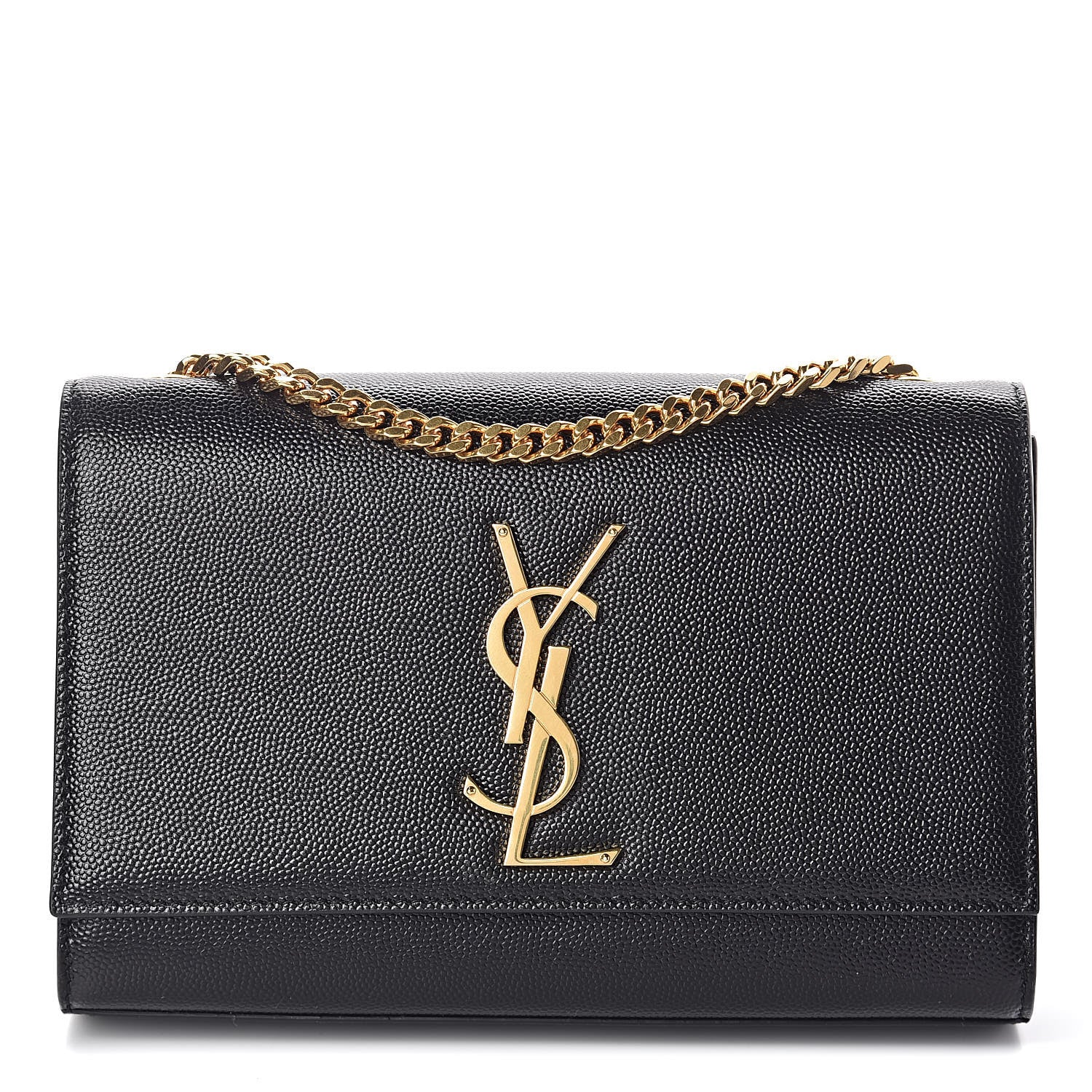 Saint Laurent Grain De Poudre Small Monogram Kate Satchel Black 1 of 10