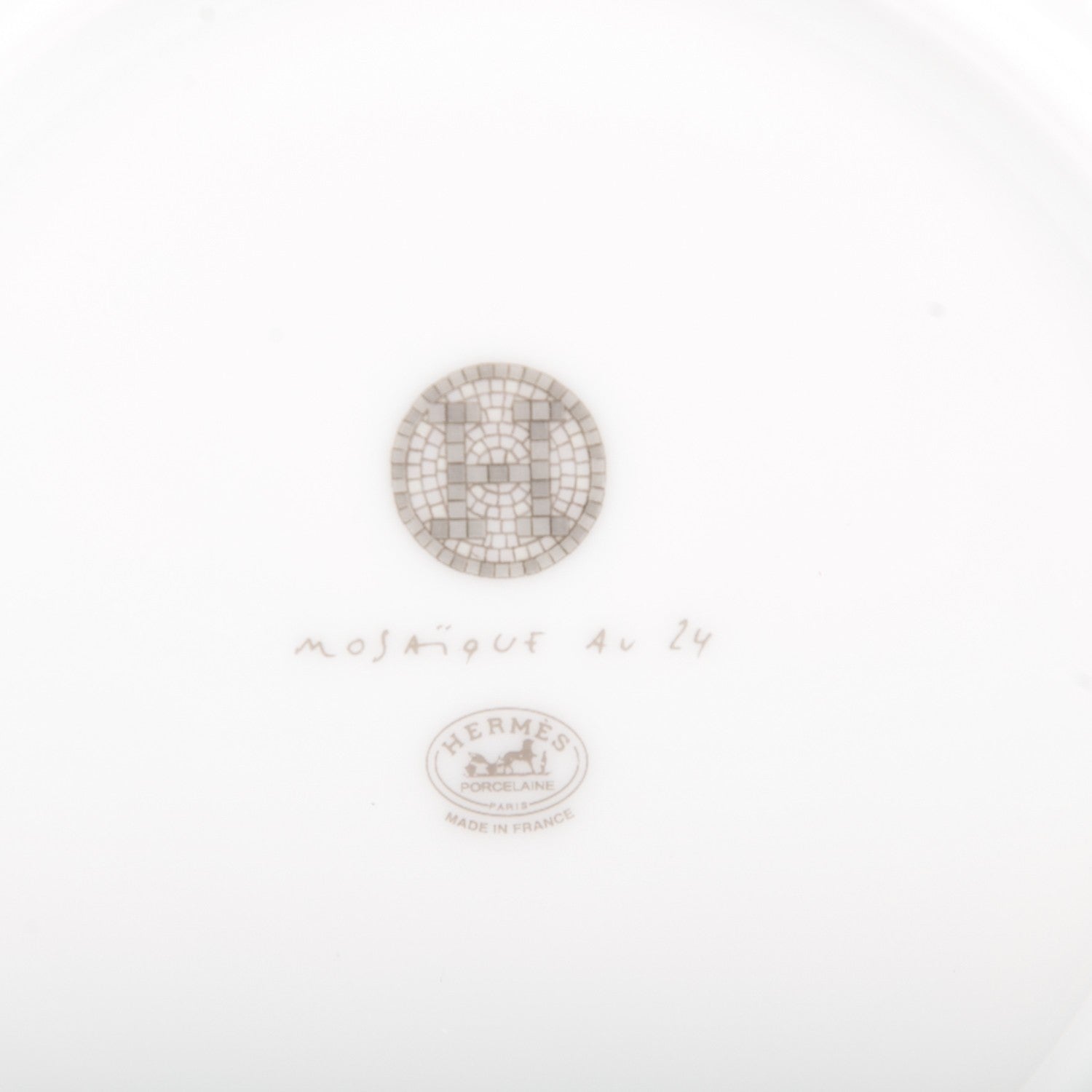 Hermes Porcelain Mosaique Au 24 Platine Breakfast Cup and Saucer 6 of 6
