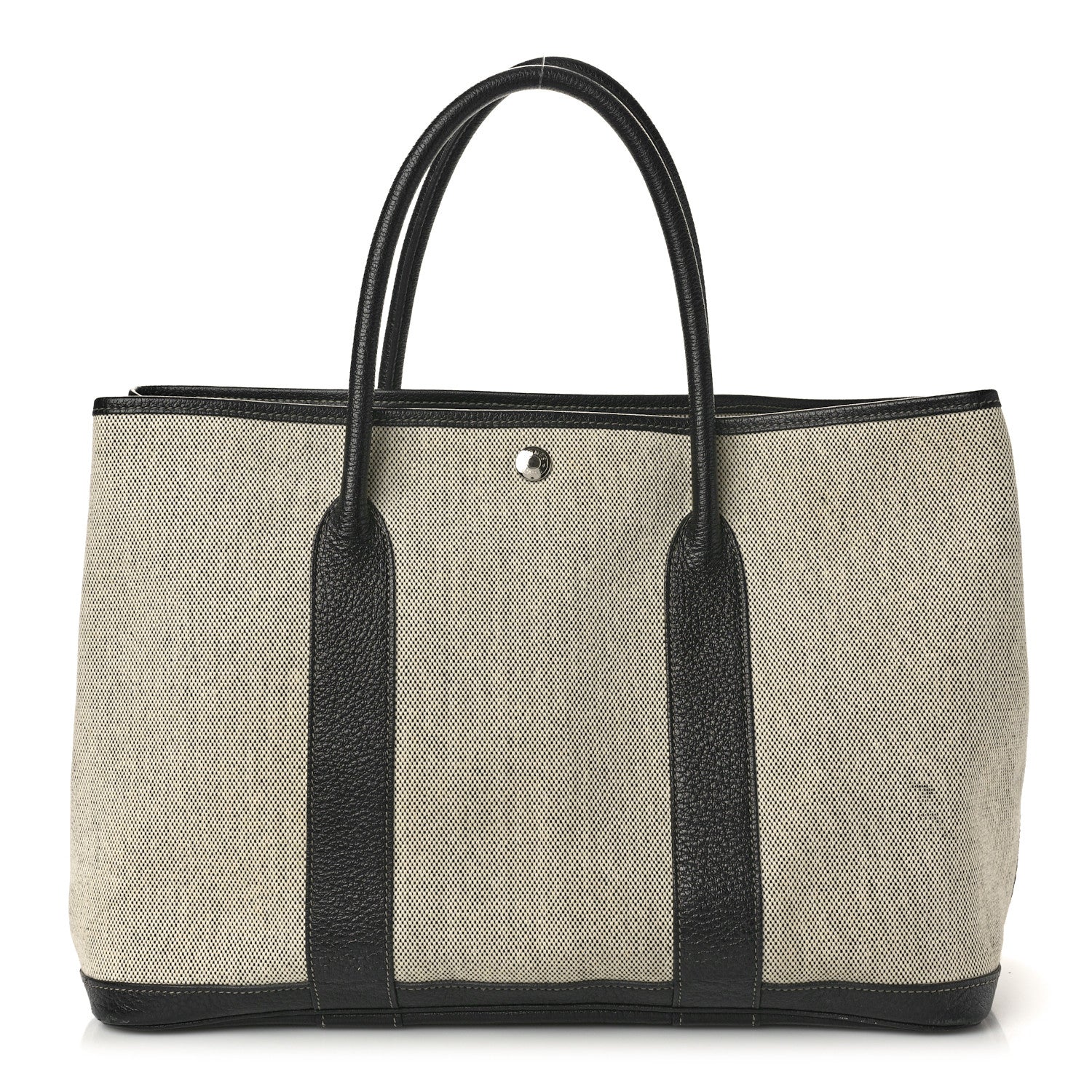 Hermes Toile Buffle Skipper Garden Party 36 MM Tote Black 1 of 11