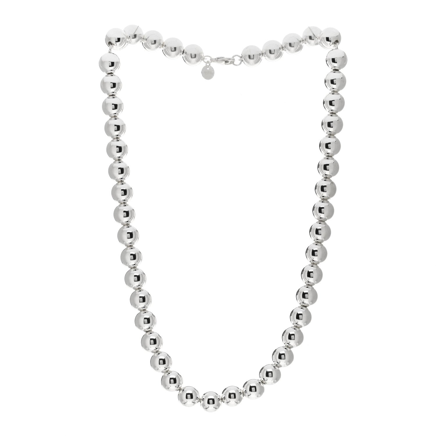 Tiffany Sterling Silver 10mm HardWear Ball Necklace 2 of 4