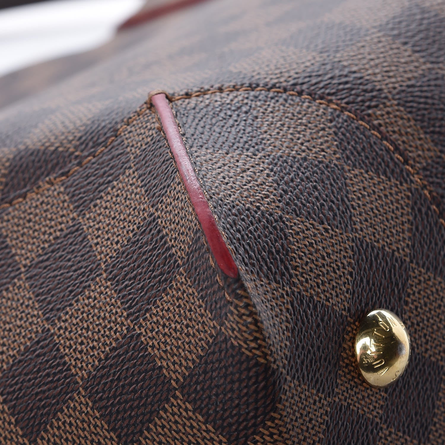 Louis Vuitton Damier Ebene Caissa Hobo Cherry 8 of 11