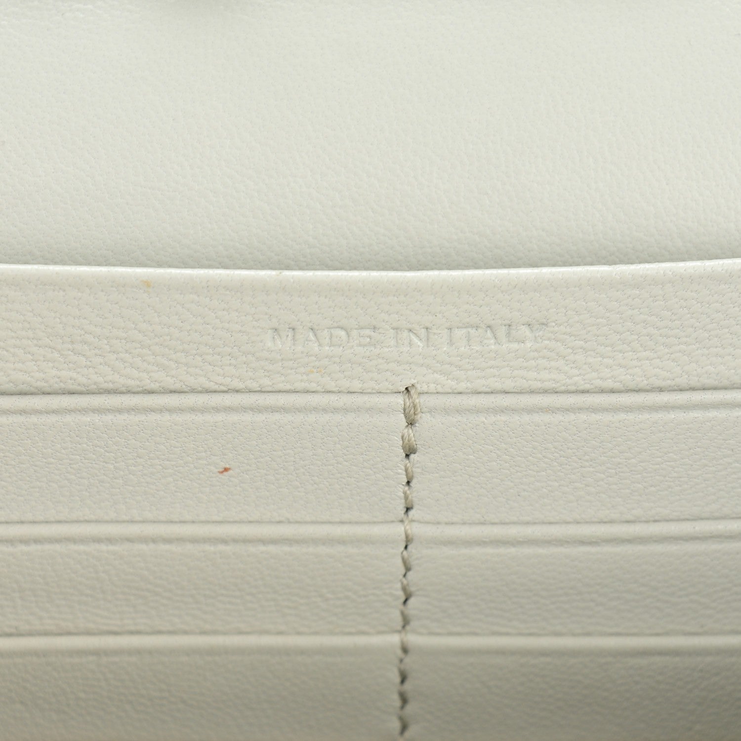 Saint Laurent SAINT LAUREN Calfskin Crocodile Embossed Monogram Chain Wallet Pearl White 7 of 9