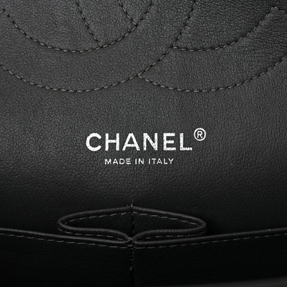 Chanel Striated Patent Quilted Jumbo Double Flap Grey 6 of 13
