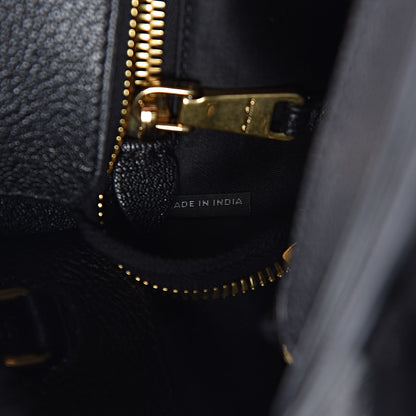 Miu Miu Goatskin Madras Tote Black 7 of 10