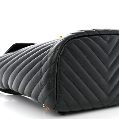 Chanel Calfskin Chevron Quilted Small Urban Spirit Backpack Black 9 of 10