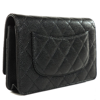 Chanel Caviar Quilted Wallet On Chain WOC Black 3 of 8
