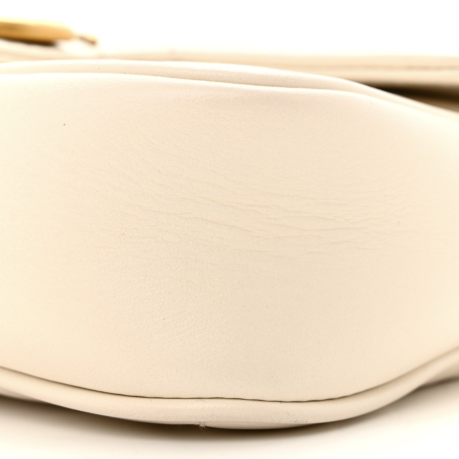 Gucci Calfskin Matelasse Super Mini GG Marmont Shoulder Bag White 10 of 14