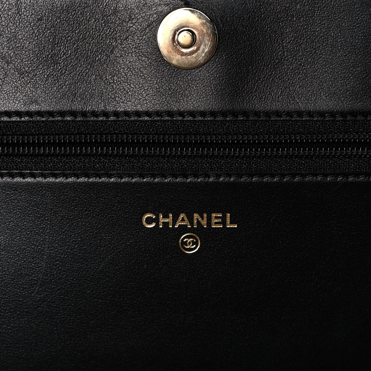 Caviar Quilted Vintage Mademoiselle Wallet On Chain WOC Black