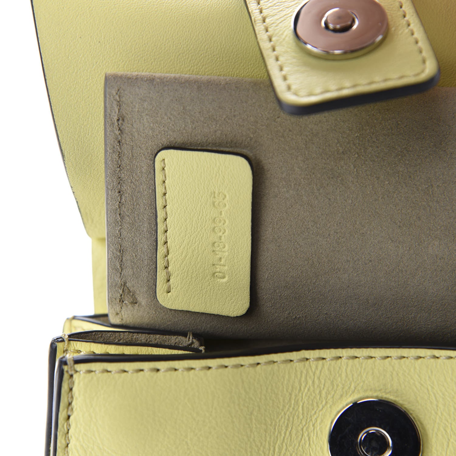 Chloe Suede Calfskin Mini Faye Bracelet Bag Lemonade 11 of 12