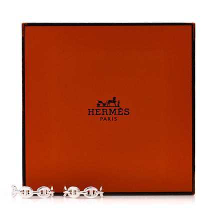 Hermes Sterling Silver Chaine D'Ancre Enchainee Climber Earrings 5 of 5