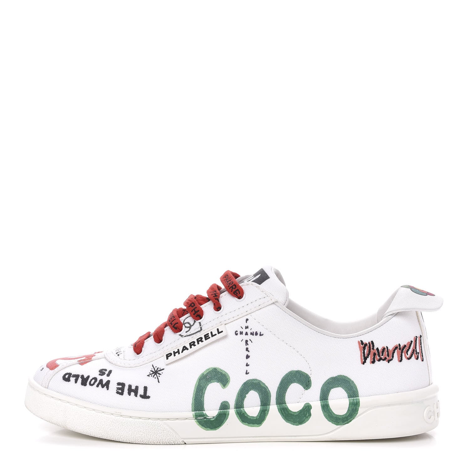 Chanel x Pharrell Williams Calfskin Womens Sneakers 39 White 1 of 11