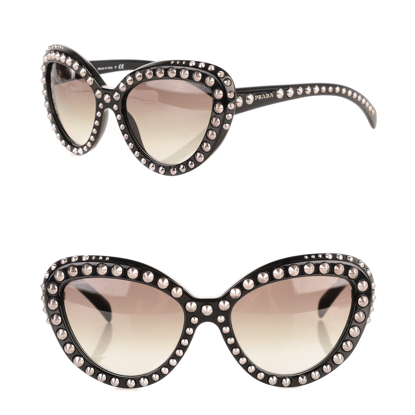 Studded Ornate Cat Eye Sunglasses SPR 31Q Black