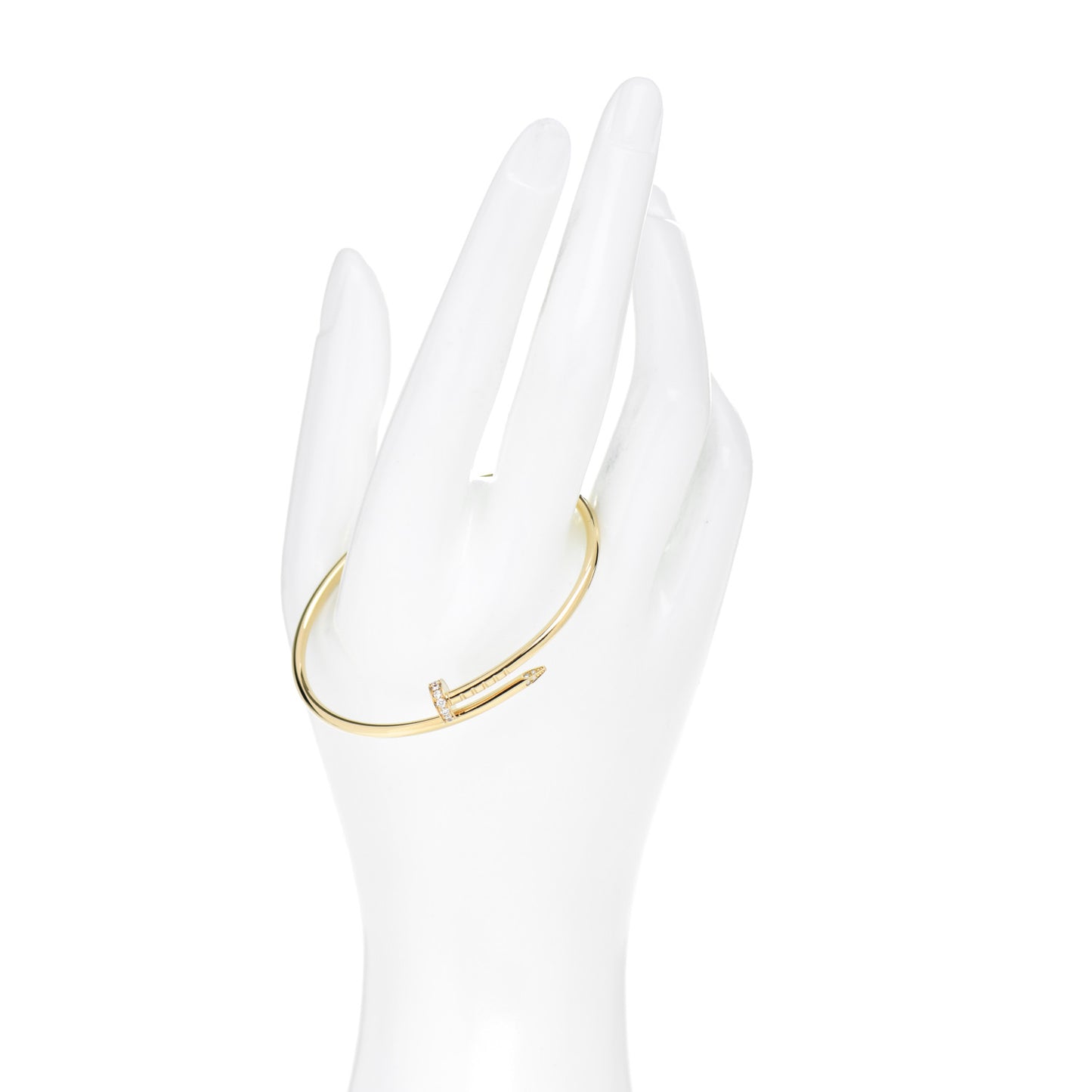 18K Yellow Gold Diamond Small Juste Un Clou Bracelet 16