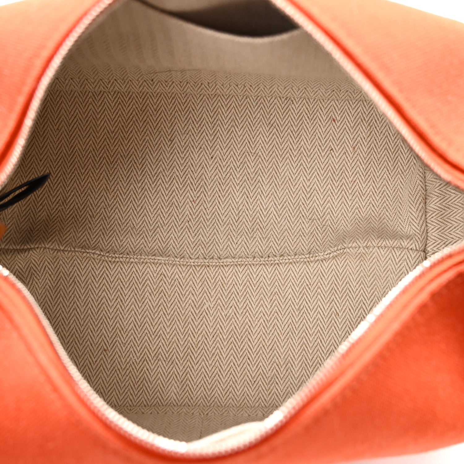 Hermes Canvas Small Bride-A-Brac Pouch Orange Burgundy 6 of 10