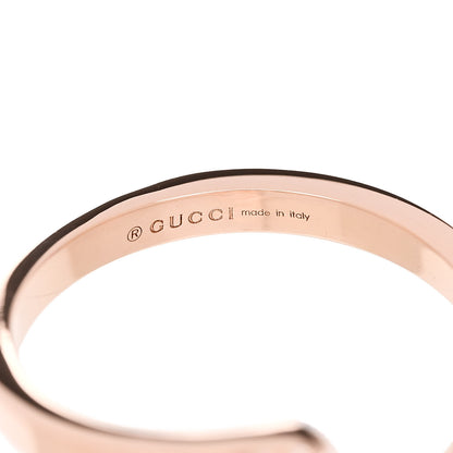 Gucci 18K Rose Gold Diamond GG Running Ring 48 4.5 4 of 6