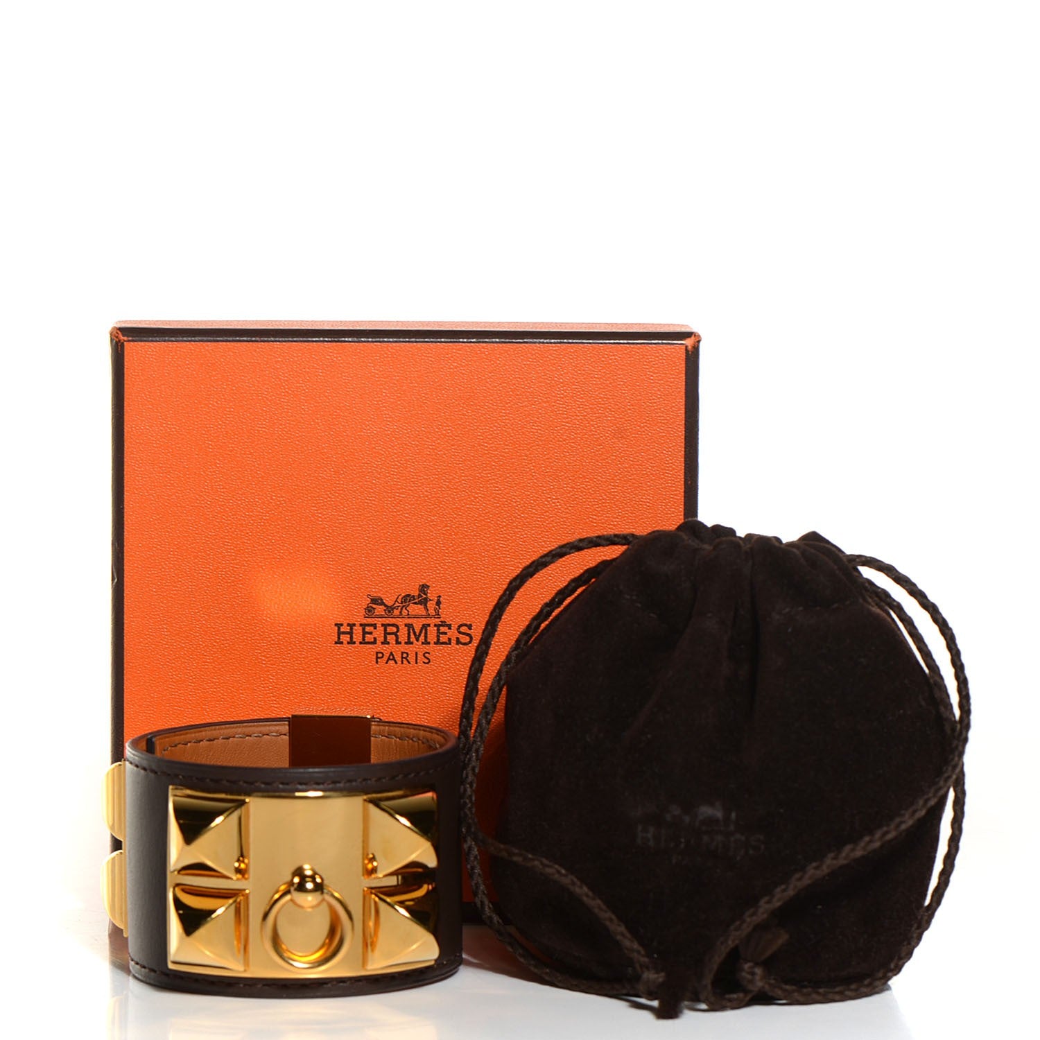 Hermes Chamonix Collier De Chien CDC Bracelet Chocolate Small 7 of 7