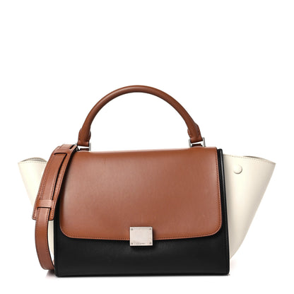 Celine Smooth Calfskin Small Tri-Color Trapeze White 1 of 8