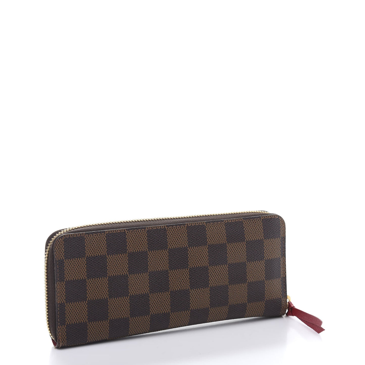 Damier Ebene Clemence Wallet Cherry