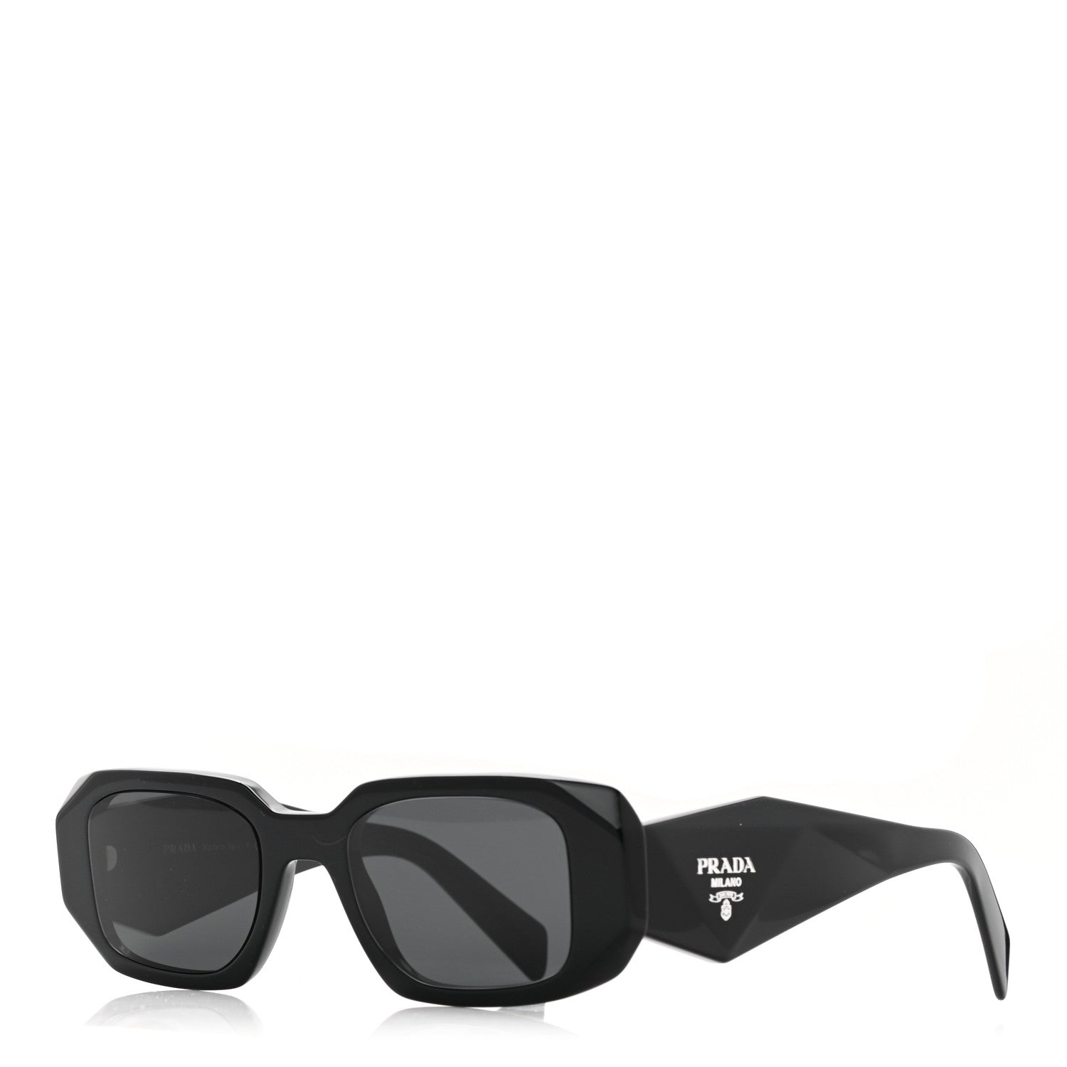 Prada Acetate Symbole Sunglasses SPR 17W Black 1 of 8