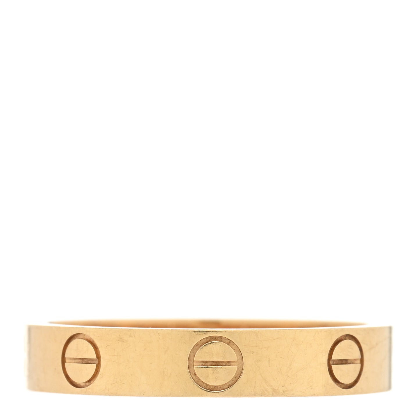 18K Yellow Gold 3.5mm LOVE Wedding Band Ring 55 7.25