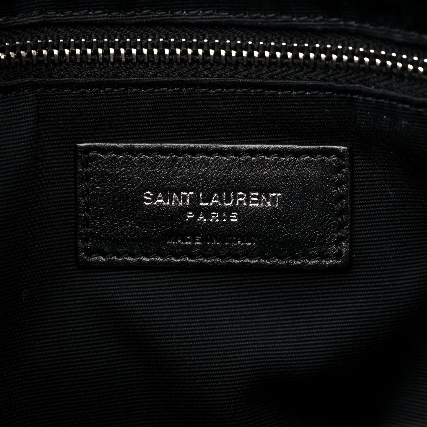 Calfskin Y Quilted Monogram Medium Loulou Chain Satchel Black