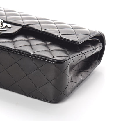 Chanel Lambskin Quilted Medium Double Flap Black 9 of 10