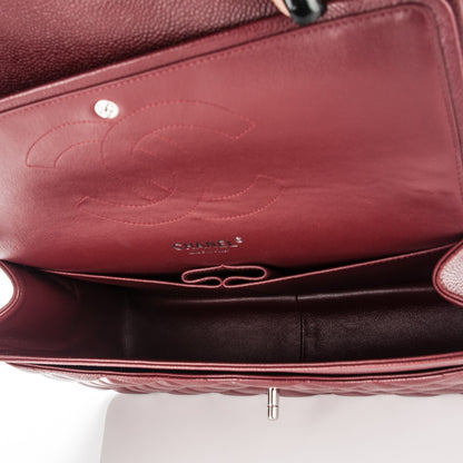 Chanel Caviar Quilted Jumbo Double Flap Dark Red 5 of 8