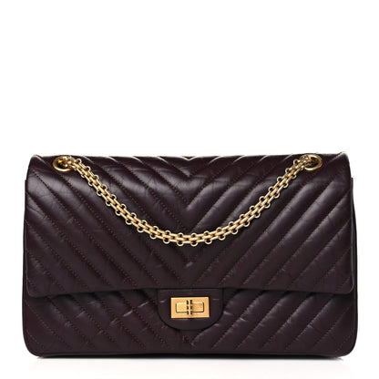 Chanel Aged Calfskin Chevron Quilted 2.55 Reissue 226 Flap Burgundy 1 of 10