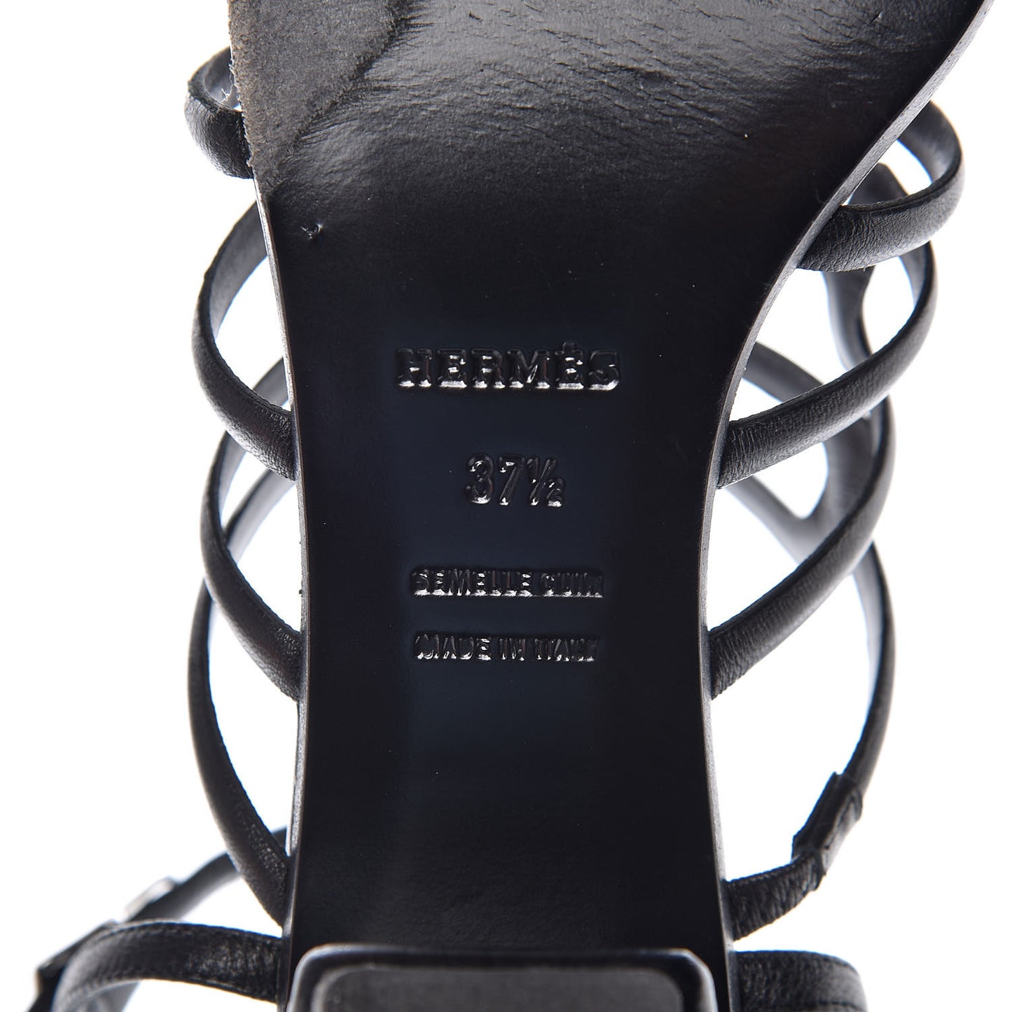 Calfskin Oracle Sandals 37.5 Black