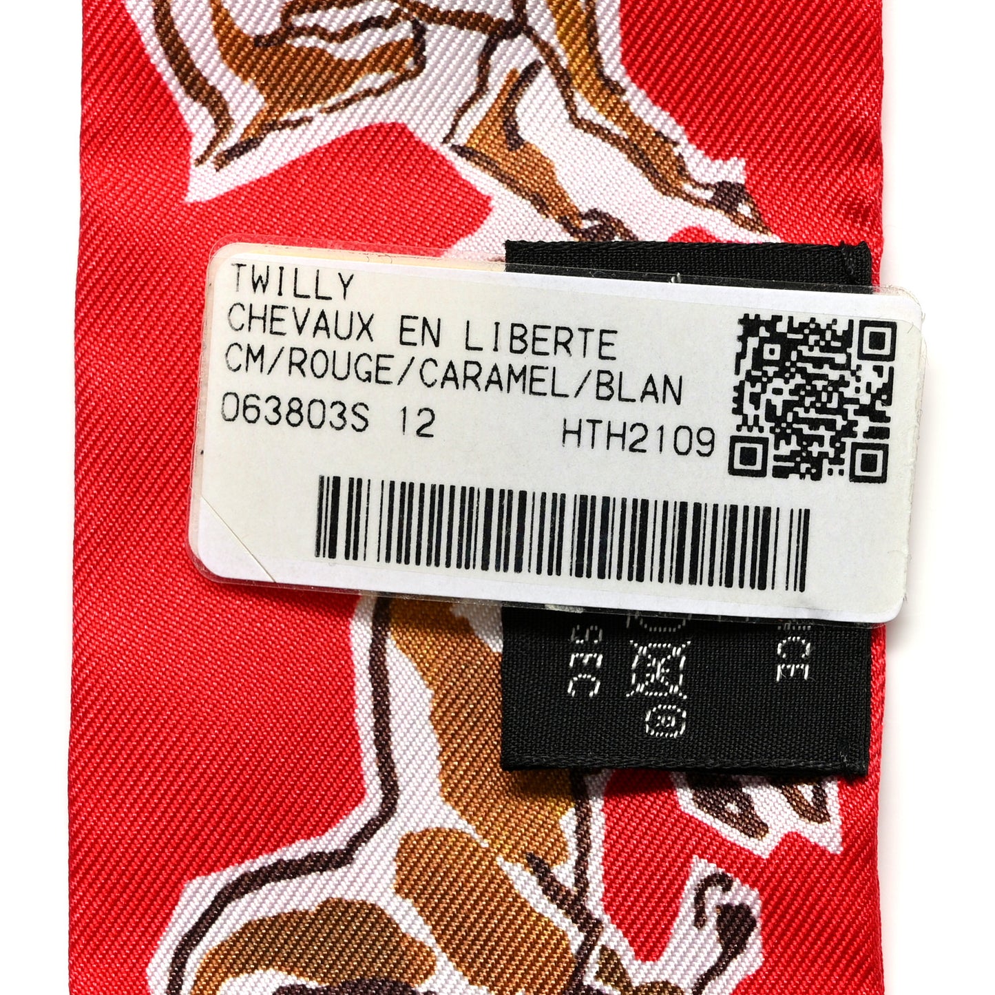 Silk Chevaux En Liberte Twilly Rouge Caramel White
