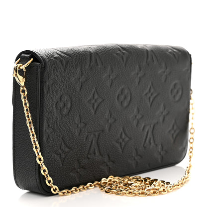 Louis Vuitton Empreinte Pochette Felicie Chain Wallet Black 3 of 11