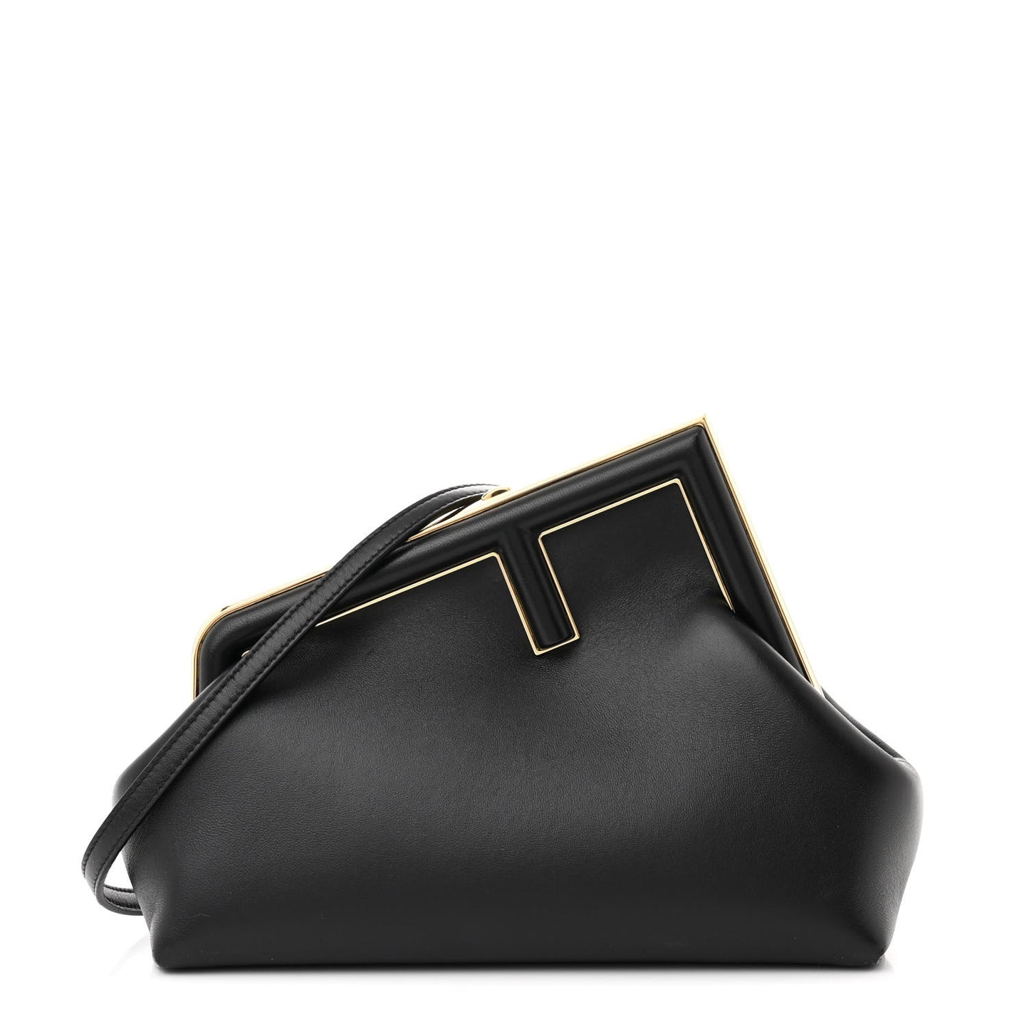 Shiny Nappa Small Fendi First Black
