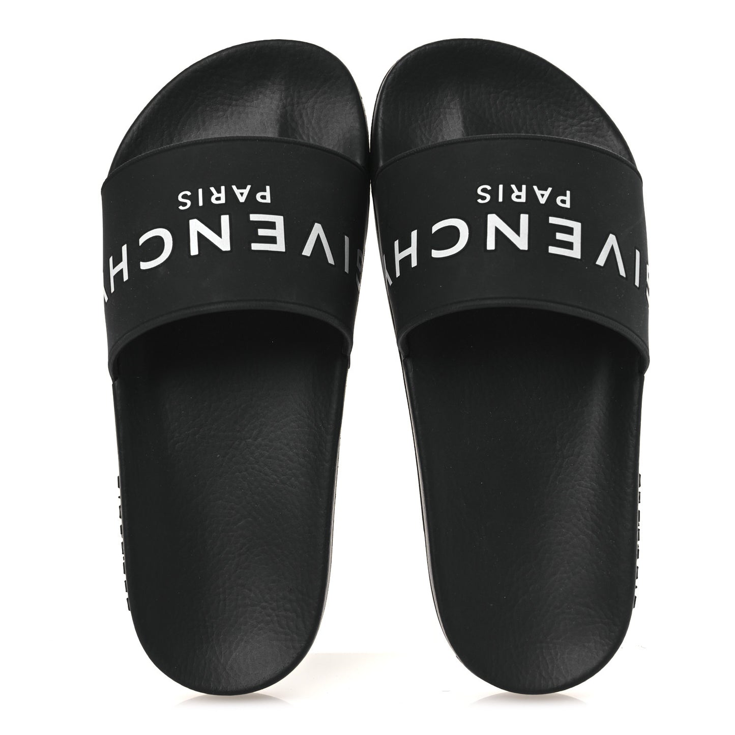 Rubber Logo Pool Slide Sandals 35 Black