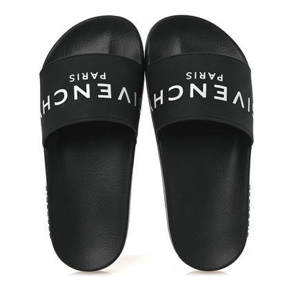 Givenchy Rubber Logo Pool Slide Sandals 35 Black 2 of 11