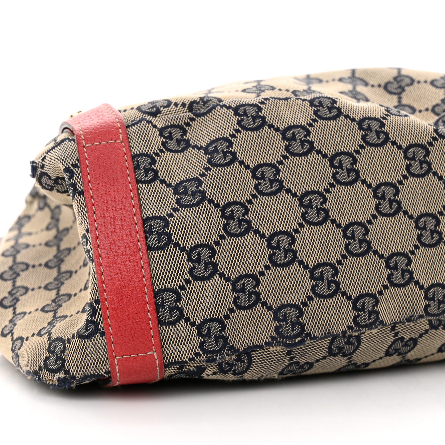 Monogram Medium Abbey Shoulder Bag Navy Red
