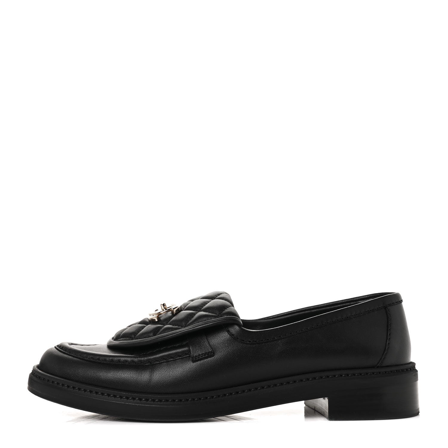 Chanel Lambskin Quilted CC Turnlock Loafers 40 Black 1 of 9
