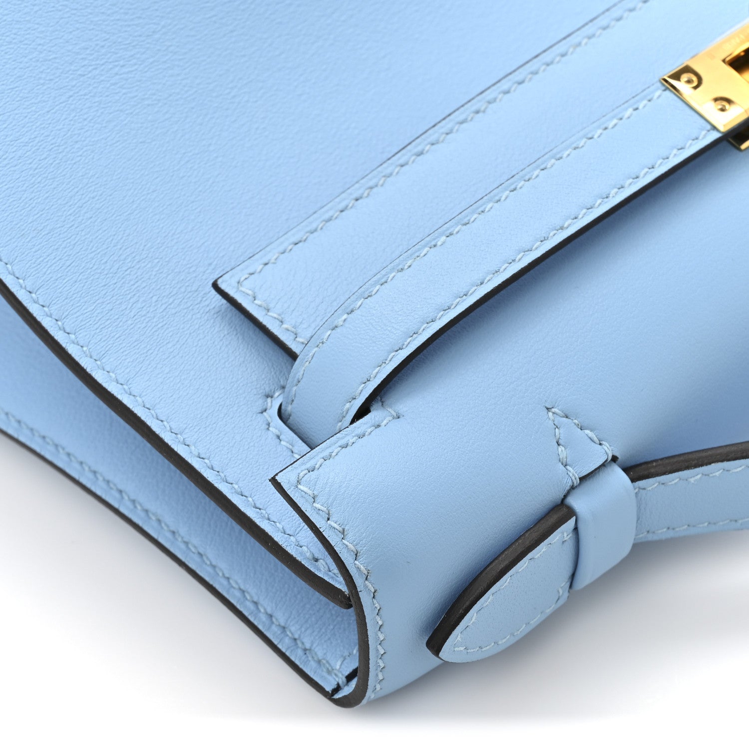 Hermes Swift Kelly Pochette Clutch Celeste 9 of 9