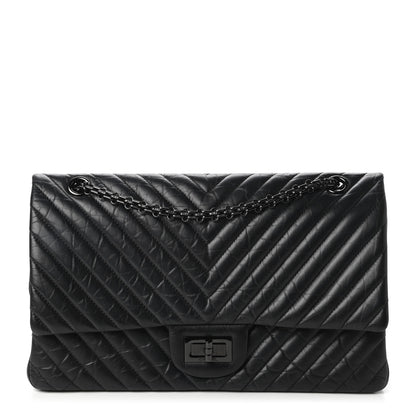 Chanel Aged Calfskin Chevron Quilted 2.55 Reissue 226 So Black 1 of 10